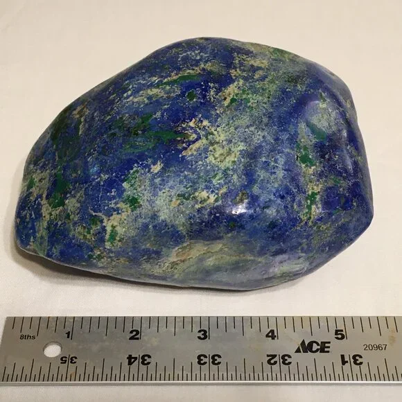 2.5 lbs Azurite polished nodule with Malachite
